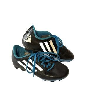 Adidas Soccer Cleats Black White Blue Youth Size 4